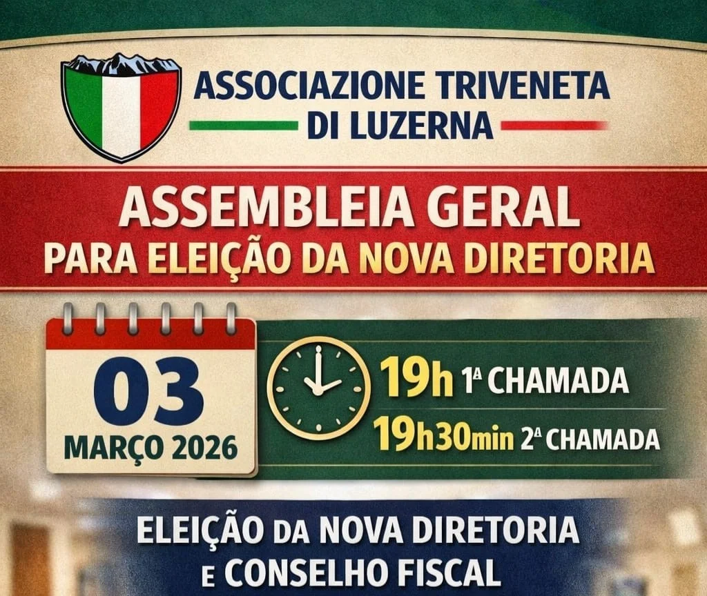 Associazione Triveneta di Luzerna convoca Assembleia Geral para eleição da nova diretoria