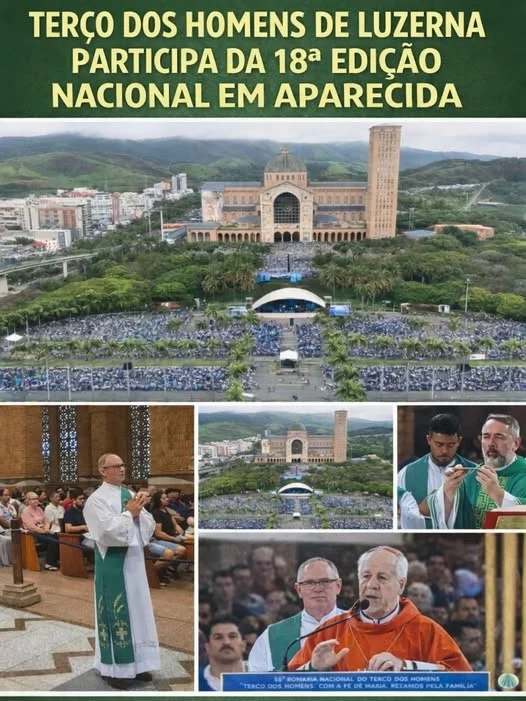 Terço dos Homens de Luzerna participa da 18ª edição nacional em Aparecida