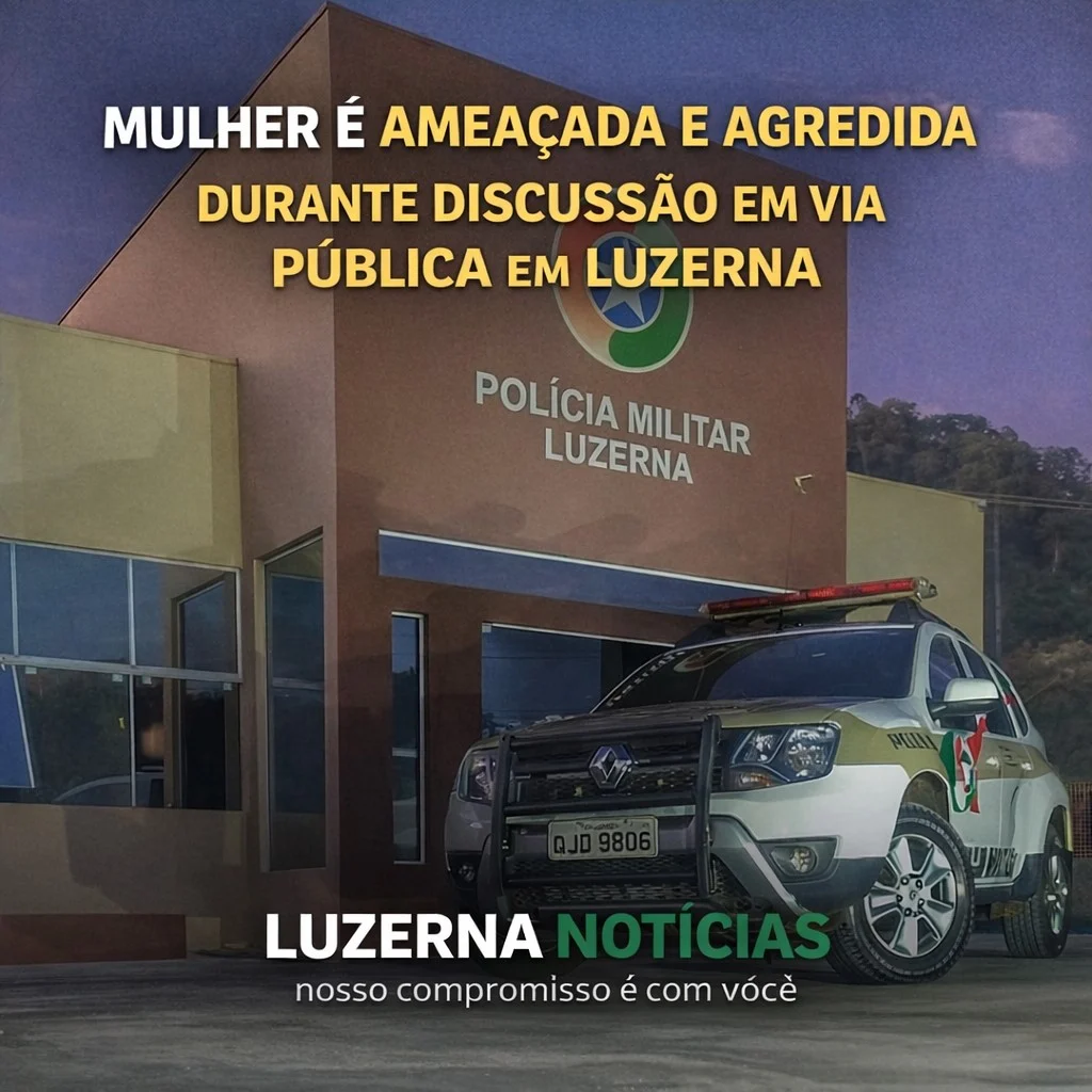 PM de Luzerna, atende ocorrência de ameaça e lesão corporal em via pública.