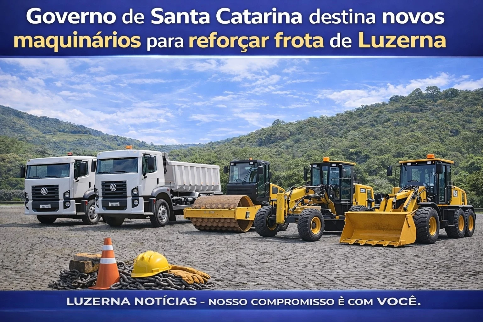 Governo de Santa Catarina destina novos maquinários para reforçar frota de Luzerna