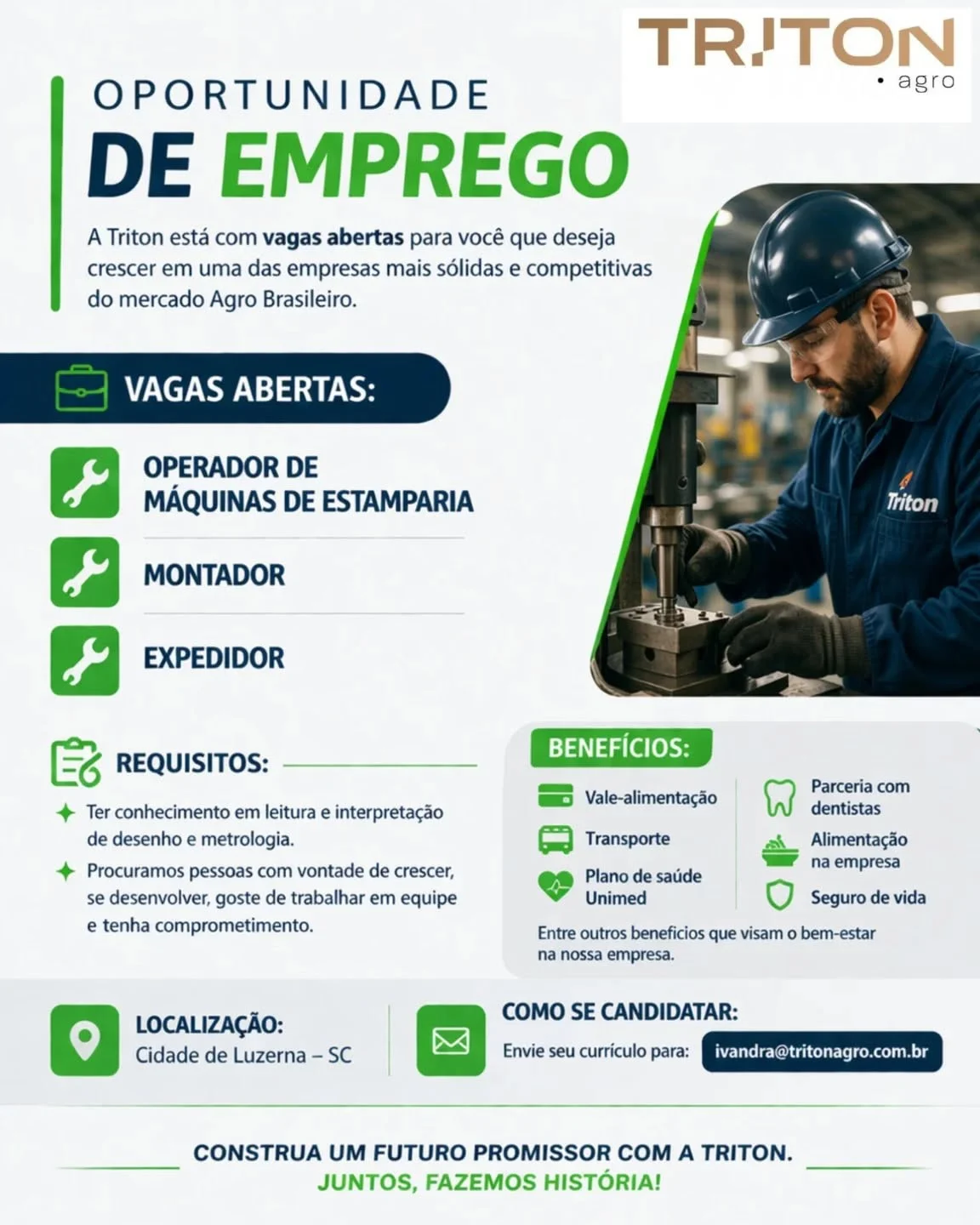 FAÇA PARTE DA TRITON*!