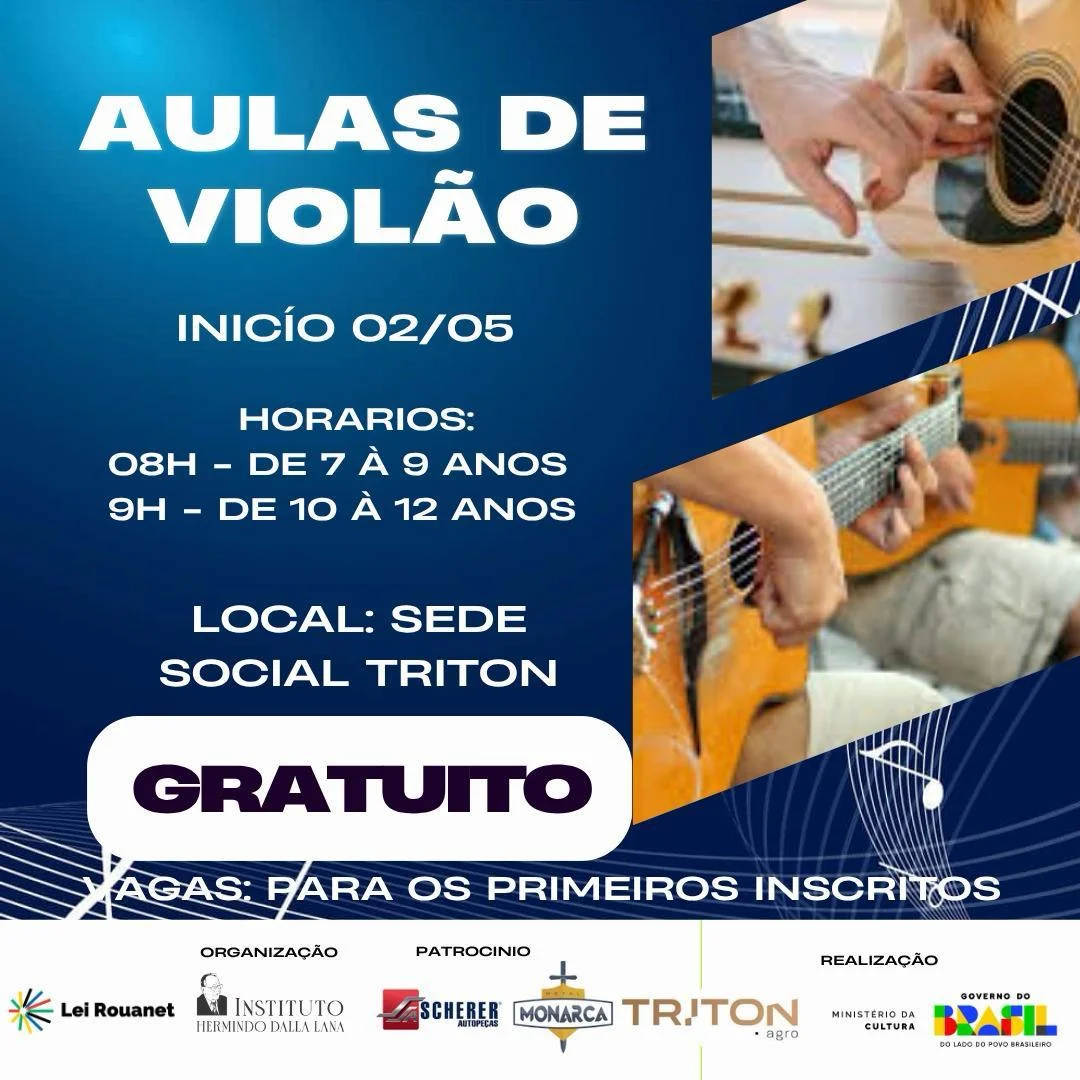 Projeto oferece aulas de violão gratuitas para crianças em Luzerna a partir de maio