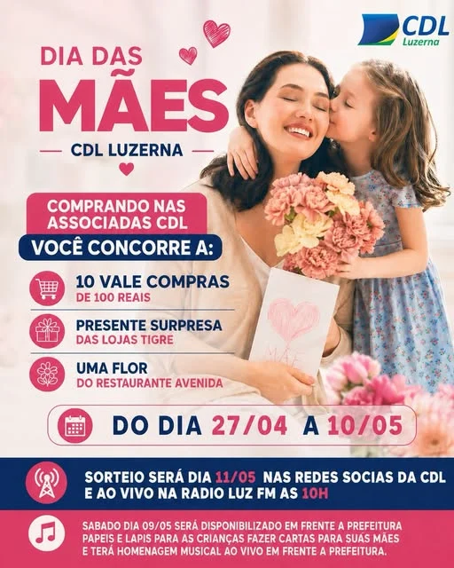 Promoção dia das Mães CDL-Luzerna