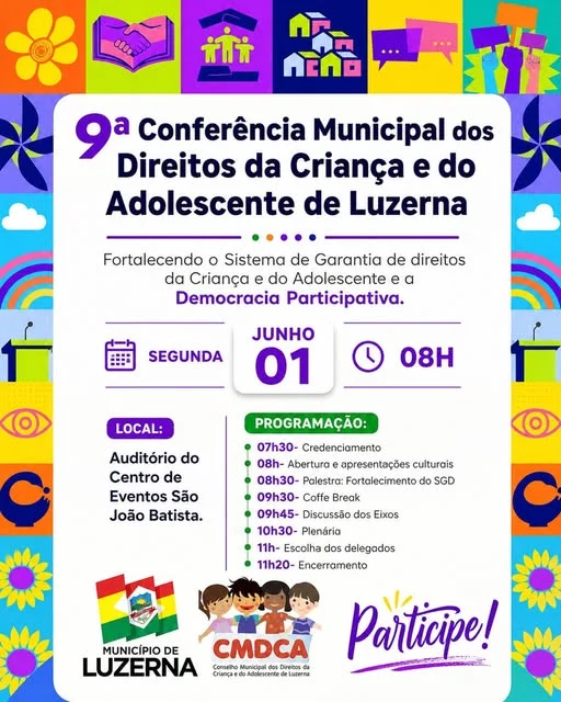 Luzerna  realiza   a 9ª Conferência Municipal dos Direitos da Criança e do Adolescente