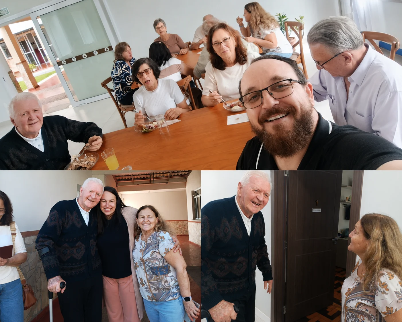 Comitiva de Luzerna visita Frei Leo Schmidt no Seminário São Francisco de Assis, em Ituporanga