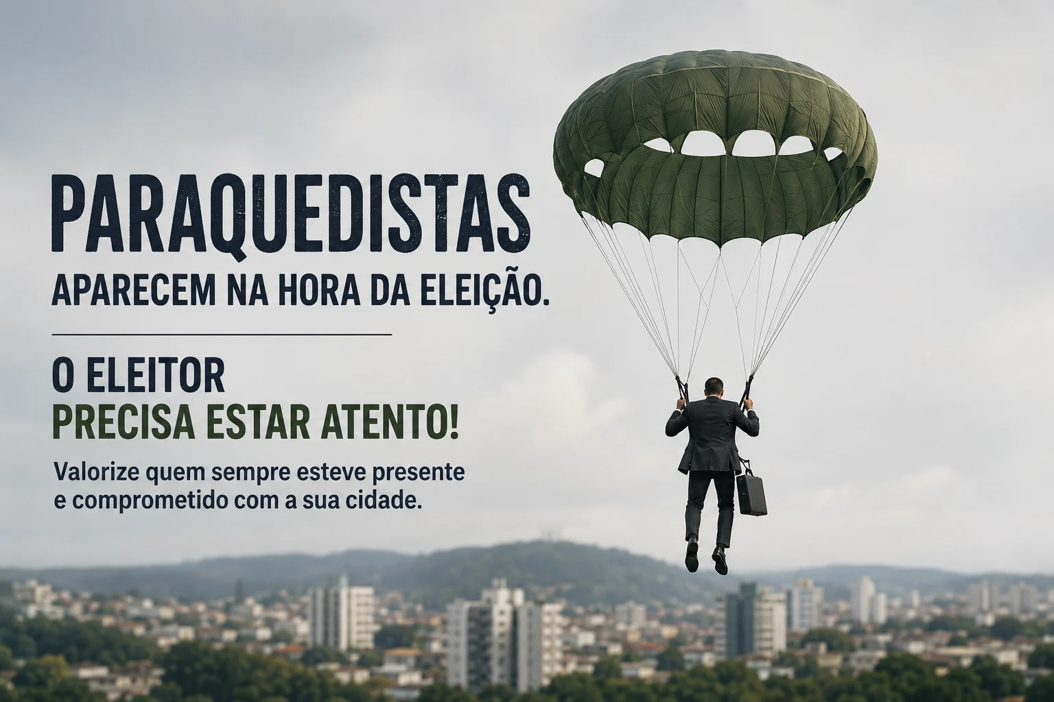 “Paraquedistas” entram em cena a menos de 100 dias das eleições e acendem alerta aos eleitores