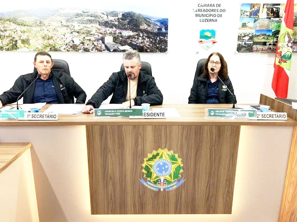 Câmara de Vereadores de Luzerna aprova Projeto de Lei e Indicação na 28ª sessão ordinária de 2026