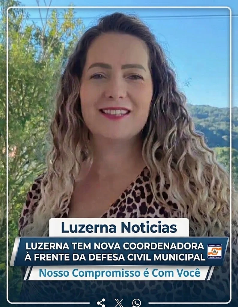 Luzerna tem nova coordenadora à frente da Defesa Civil Municipal