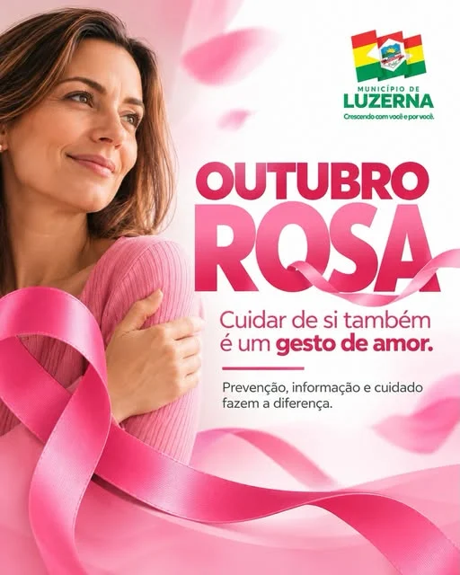 Outubro Rosa reforça a importância da prevenção e do cuidado com a saúde em Luzerna