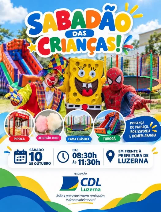 Sabadão das Crianças será realizado neste sábado em Luzerna