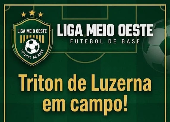 Triton de Luzerna disputa rodada da Liga Meio-Oeste de Futebol de Base neste sábado